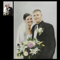 Wedding Portrait - 2 figures 36"x48" (90x120cm)